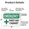 Signmission First Aid Cabinet With Symbol, 18 in W x Rectangle, Plastic OS-2PACK-EM-P-1218-L-10368 - alternate 4
